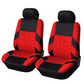 ⏳🔥LIMITED-TIME 50% OFF! ⏰Car Seat Covers for 5 Seats Universal, Fabric Breathable Car Front & Rear Seat Protectors, Airbag Compatible, Full Protection, Fits Most Cars Trucks Vans SUVs, Red Gray Black Blue Seat Covers