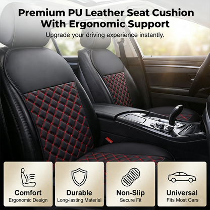 🎁2026 New Arrivals 50% OFF💥Sleek PU Leather Car Seat Cushion – All-Season Protection & Stylish Upgrade