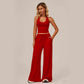 🔥50% OFF🔥 Two-Piece Halter & Wide-Leg Set 🌴✨ – Drawstring, Pockets, 5 Colours S-3XL