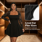 Women's Plus Size A-Line Mini Dress with Lace Sleeve