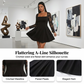 Women's Plus Size A-Line Mini Dress with Lace Sleeve