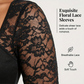 Women's Plus Size A-Line Mini Dress with Lace Sleeve