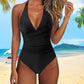 🔥2026 Hot sale 41% OFF🔥Women’s Sexy Ruched Backless Halter One-Piece Swimsuit