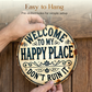 Vintage "Happy Place" Metal Sign