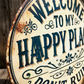 Vintage "Happy Place" Metal Sign