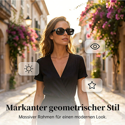 Unisex sunglasses with thick square frames