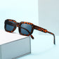 Unisex sunglasses with thick square frames