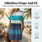 🥳2026 HOT SALE🥳💞50K+ SOLD!🏖️💨 50% OFF! Striped Midi Dress – Lightweight & breathable, effortless drape. Beach cover-up to evening dinner, one dress does it all. Pink, green, sky blue & more. 🌊✅