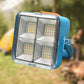 Solar Rechargeable LED Work Light - 288 Super Bright 5730 Beads Floodlight, USB & Type-C Charging, 5 Lighting Modes, IP66 Waterproof, Magnetic, SOS Emergency Signal, Adjustable Stand, Portable Light for Camping, Car Repairs