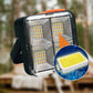 Solar Rechargeable LED Work Light - 288 Super Bright 5730 Beads Floodlight, USB & Type-C Charging, 5 Lighting Modes, IP66 Waterproof, Magnetic, SOS Emergency Signal, Adjustable Stand, Portable Light for Camping, Car Repairs