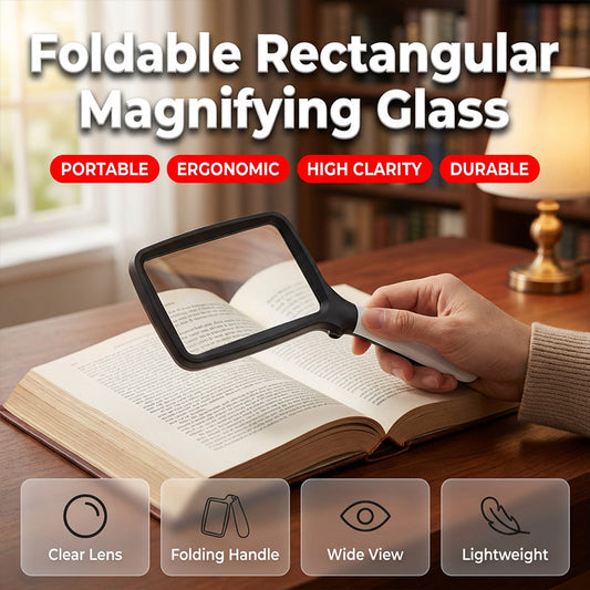 Portable Rectangular Magnifier with LED Light
