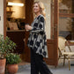 Women's Asymmetrical Print Top and Pants Set
