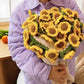 Crochet Flower Bouquet Throw Blanket