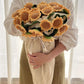 Crochet Flower Bouquet Throw Blanket