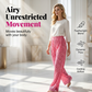 Women's Flowy Pink Leopard Trousers
