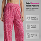 Women's Flowy Pink Leopard Trousers