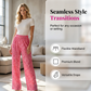 Women's Flowy Pink Leopard Trousers