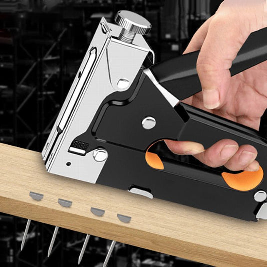 🛠️ 3 In 1 Staple Nail Tool ✅ Adjustable Power & 600 Nails Included | Fast DIY Woodworking Fixes 🔥 -49% TODAY ONLY