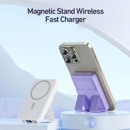 🔥 Black Friday Sale!🔋22.5W 10000mAh Magnetic Wireless Power Bank – Foldable Built-in Stand, Fast Charging Portable Magnetic Charger for Smartphones