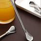 2-in-1 Stainless Steel Straw & Spoon, Reusable Drinking Straw with Stirring Spoon & Filter, Food-Grade Metal Straw for Coffee, Milk Tea, Juice & Smoothies