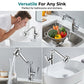 🥳2026 HOT SALE🥳💞50K+ SOLD!✨ 50% OFF! 🚰 1080° Rotating Mechanical Arm Faucet – Dual Flow Mode (Bubble/Spray), Extended Reach for Hair Washing & Filling Large Pots – Rust-Resistant, Hot & Cold Mixer – for Kitchen or Utility Sink