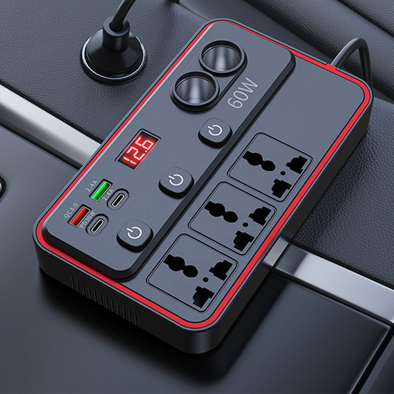 Multifunctional Car Charger with AC Outlets & USB – letemall
