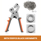 🛠️✨ Heavy Duty Eyelets and Punch 10mm/3/8“, 500 Grommet Eyelet Pliers Set Press, Handheld Grommets Eyelet Punch Kit for Belts Leather Fabric Tarpaulin Rubber 🔩