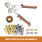 🛠️✨ Heavy Duty Eyelets and Punch 10mm/3/8“, 500 Grommet Eyelet Pliers Set Press, Handheld Grommets Eyelet Punch Kit for Belts Leather Fabric Tarpaulin Rubber 🔩