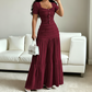 👗LIMITED-TIME 50% OFF! ✨Women's Square Neck Bodice & Maxi Skirt Set🌼