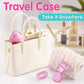 💥Up to 50% off！💥Women’s Travel Razor with Case 🐾 – 5-Blade, 360° Lubrication, 60° Pivoting Head, Cute Cat Paw Non-Slip Handle, Mini Portable Size