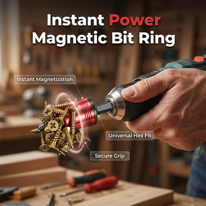 🔩Portable Magnetizer for Drills & Screwdrivers-Instant Magnetic Tip Tool,Precision Fastener Control🔧