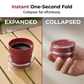 Portable 4-in-1 Folding Water Cup with Lid, Food-Grade Silicone, for Outdoor Travel and Camping