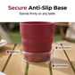 Portable 4-in-1 Folding Water Cup with Lid, Food-Grade Silicone, for Outdoor Travel and Camping
