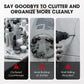 💥LAST DAY SALE 50%OFF💥No-Drill Bathroom Shelf Set 🧴🛁 – Rustproof Carbon Steel, Quick-Drain, Modular Storage
