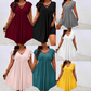 👗 50% OFF NOW! 🌸 Women's Criss-Cross V-Neck Flutter Sleeve Flowy Dress – Lightweight & romantic – Flattering fit, perfect for parties, beach or brunch – breezy & elegant 💃