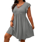 👗 50% OFF NOW! 🌸 Women's Criss-Cross V-Neck Flutter Sleeve Flowy Dress – Lightweight & romantic – Flattering fit, perfect for parties, beach or brunch – breezy & elegant 💃