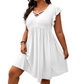 👗 50% OFF NOW! 🌸 Women's Criss-Cross V-Neck Flutter Sleeve Flowy Dress – Lightweight & romantic – Flattering fit, perfect for parties, beach or brunch – breezy & elegant 💃