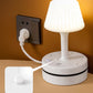 3-outlet power strip with 2 USB-A and 2 USB-C ports, featuring a built-in desk lamp, compatible with 220V-240V, maximum power 3250W, 13A, 1.8m cable, suitable for home, kitchen, outdoor, hotel, office, and cruise vacation use