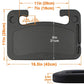 2-in-1 Car Steering Wheel Desk - Black ABS Plastic Food & Laptop Tray