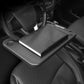 2-in-1 Car Steering Wheel Desk - Black ABS Plastic Food & Laptop Tray