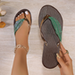 Women's Sparkling Rhinestone Flip Flops