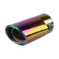 Universal Stainless Steel Car Exhaust Muffler Tip Trim Decor, 63x85mm Bolt-On Drill-Free No-Welding Rear Upgrade Accessory, Drain Hole Design, Fits Most Cars