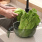 Aesthetic Multifunctional Rice Strainer Basket with Handle - Sturdy BPA-Free Transparent Plastic Kitchen Utensil, Colander for Draining Vegetables, Fruits