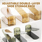 ⭐ Adjustable Double-Layer Shoe Storage Rack