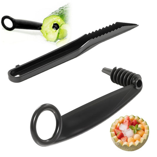 Spiral and V Tool Duo for Fruit Decorating