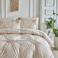 💥50% OFF!😴 Bring you cozy deep sleep!Elegant Pinch Pleat Duvet Cover Set