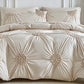 💥50% OFF!😴 Bring you cozy deep sleep!Elegant Pinch Pleat Duvet Cover Set