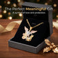 📢📢50% OFF !! ⏰Tri-Tone Angel Guardian Pendant Necklace🪽📿