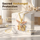 📢📢50% OFF !! ⏰Tri-Tone Angel Guardian Pendant Necklace🪽📿