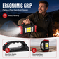 High Power LED Flashlights Camping Torch Work Light Charge 2-In-1 Solar Powered 4LED High Brightness Rechargeable Flashlight Portable Design 4 Lighting Modes USB Charging Suitable for Hiking Outdoor Exploration & Emergency Use